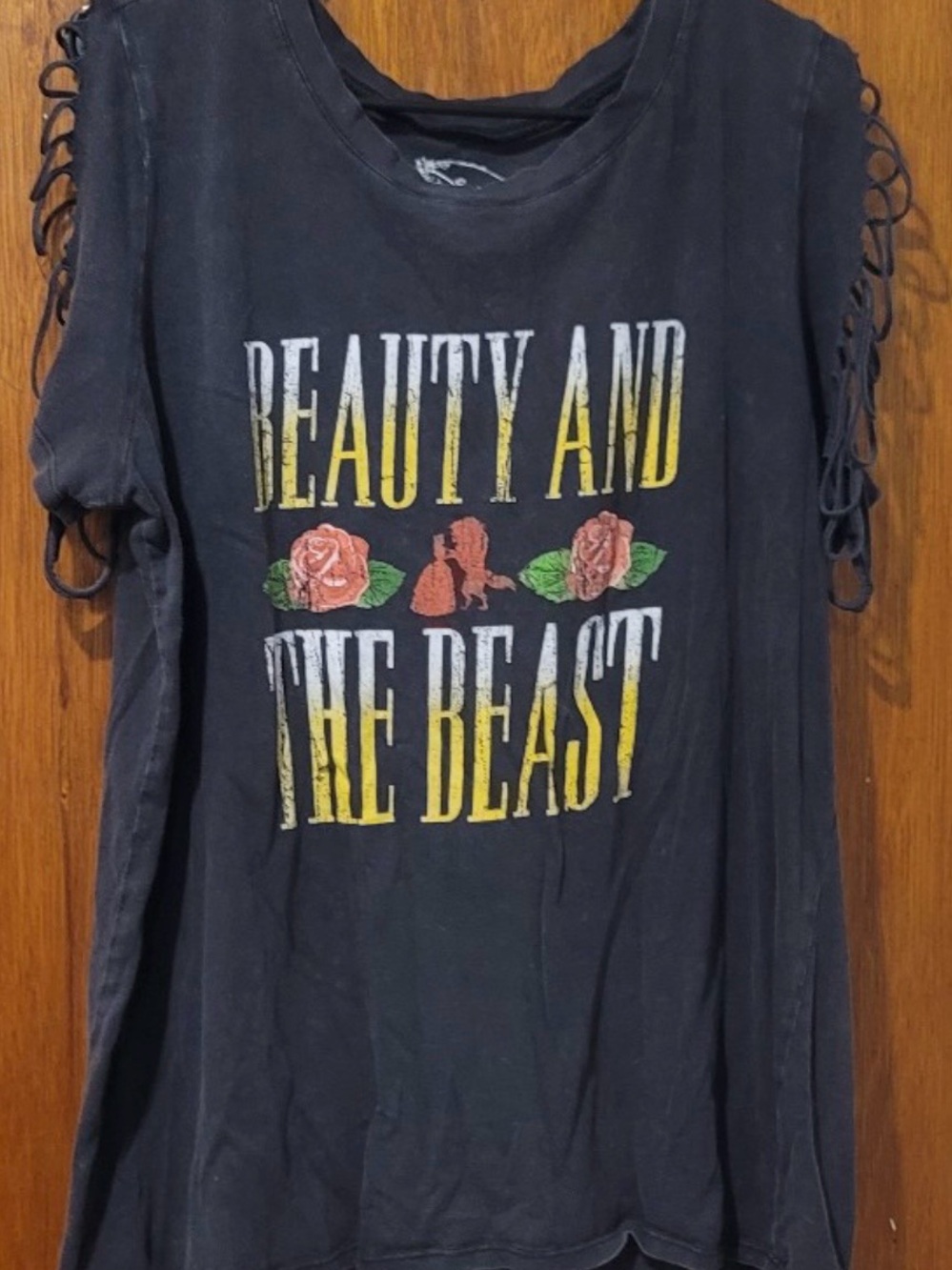 Disney Black Beauty and The Beast Rose Graphic Tank